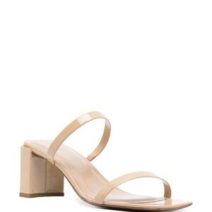 Chic Tan Block Heel Sandals BY FAR Tanya